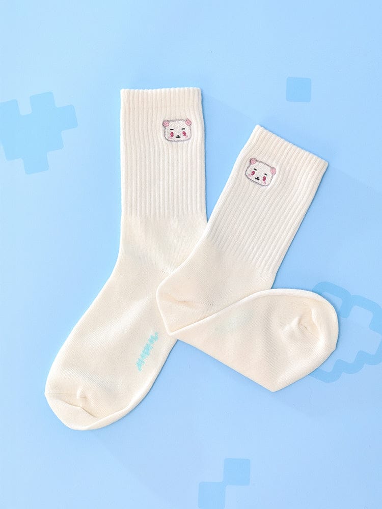 MMMM APPAREL_ miimu MMMM 립 자수 양말