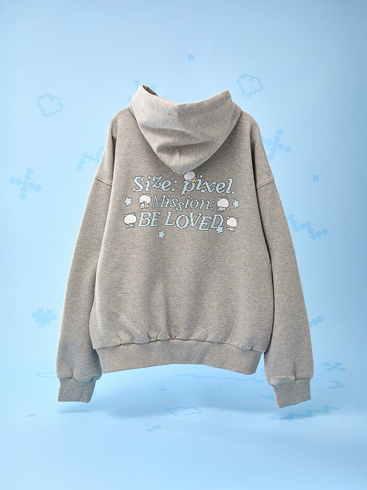 MMMM APPAREL_ MMMM MMMM BABY 후디 집업 (멜란지 그레이)