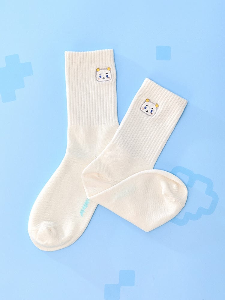 MMMM APPAREL_ moi MMMM 립 자수 양말