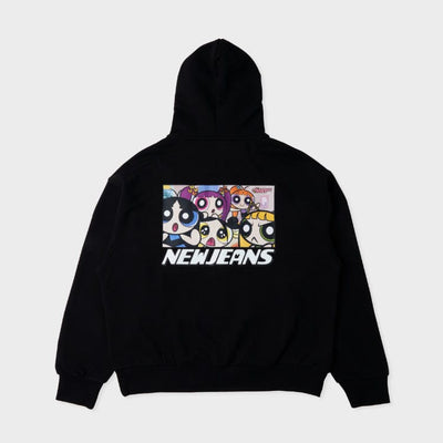 THE POWERPUFF GIRLS x NJ FULL-ZIP HOODED SWEATSHIRT (BLACK) – LINE 