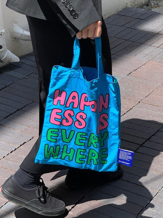 Oh, lolly day! BAG 단품 오롤리데이 Happiness 토트백 Blue