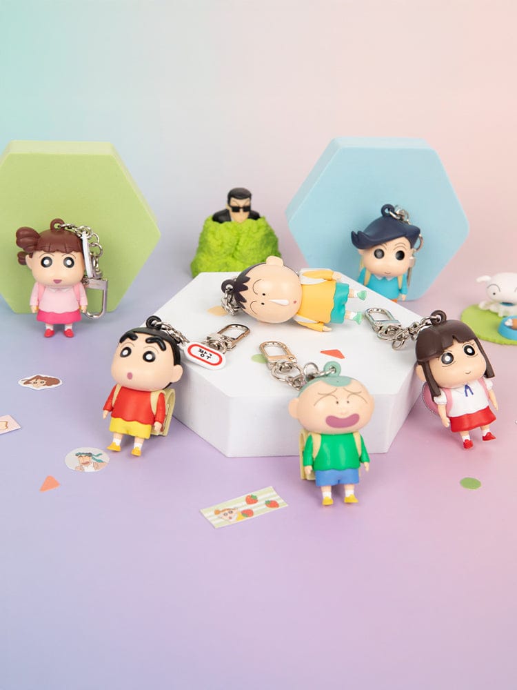 RANDOM SQUARE KEYRING_ 랜덤 짱구는 못말려 키링 랜덤 스퀘어 짱구는 못말려 떡잎 유치원 책가방 키링