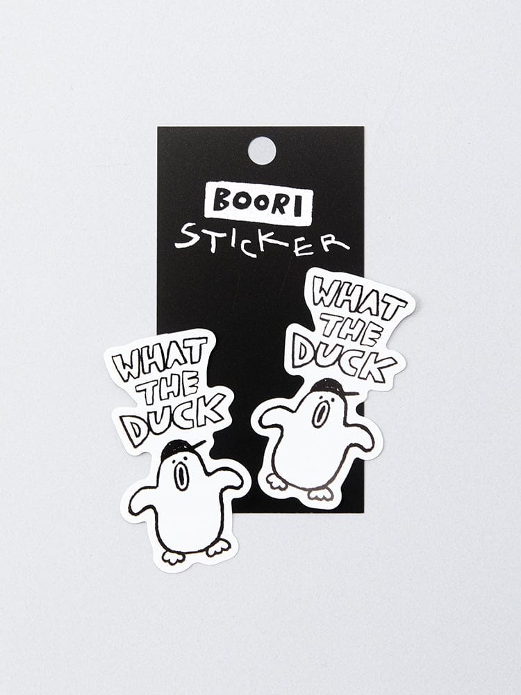 SSEBONGRAMA OFFICE_ WHAT THE DUCK 스티커 쎄봉라마 부리 스케치 스티커 (2개입)