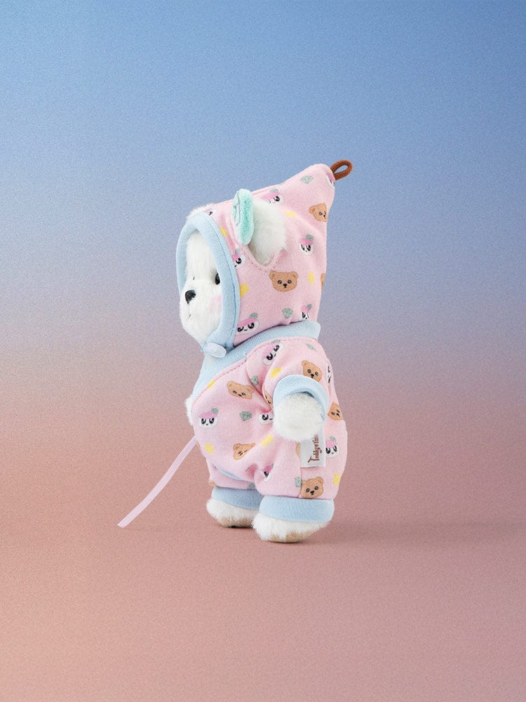 TEDDY TALES TOY_ 로즈쿼츠 [세븐틴 봉봉이 X 테디테일즈] 봉봉베어 로즈쿼츠 파자마 세트 XS