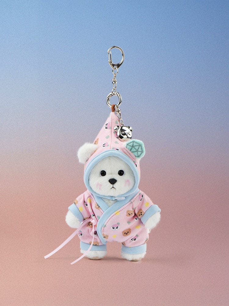 TEDDY TALES TOY_ 로즈쿼츠 [세븐틴 봉봉이 X 테디테일즈] 봉봉베어 로즈쿼츠 파자마 세트 XS