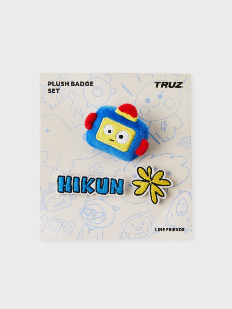 TRUZ BEAUTY/ACC HIKUN 라인프렌즈 TRUZ HIKUN 아티스트 인형 뱃지 세트