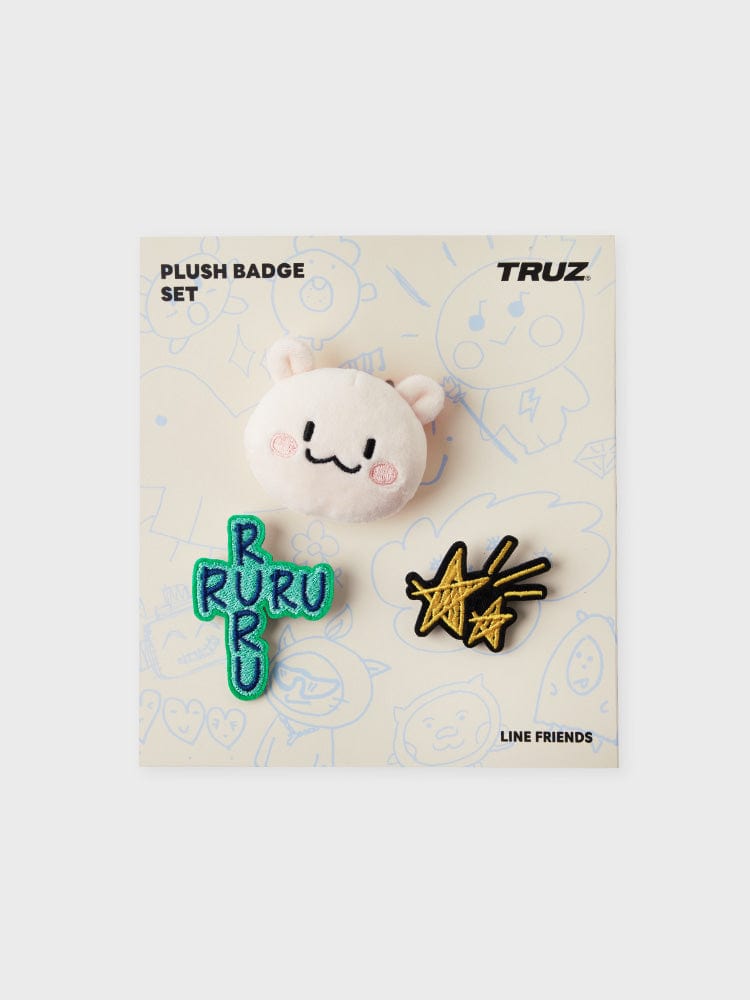 TRUZ BEAUTY/ACC RURU 라인프렌즈 TRUZ RURU 아티스트 인형 뱃지 세트