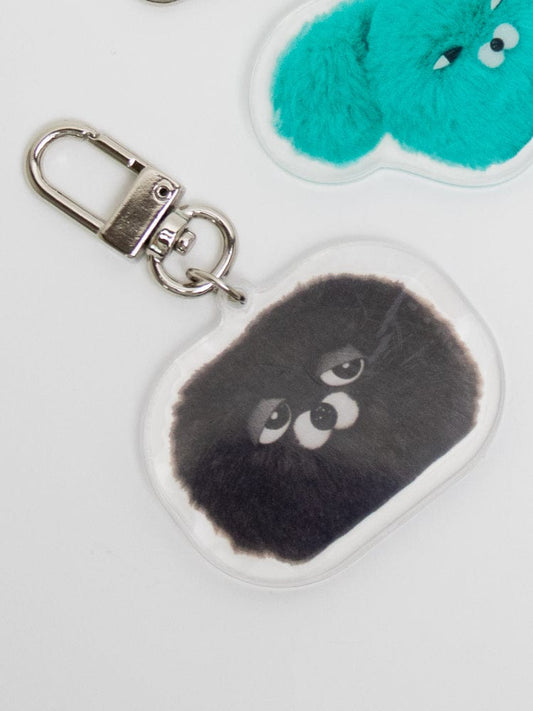 WASABI BEAR KEYRING_ 피곤한 흑임자 [패밀리세일] 와사비베어 아크릴 키링 - 피곤한 흑임자