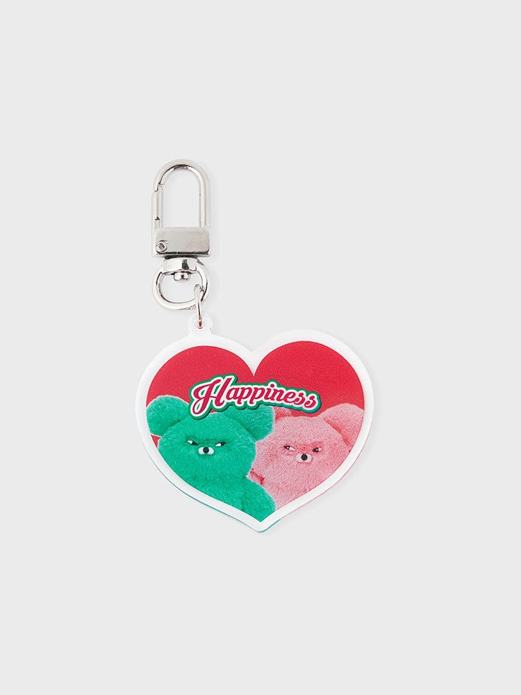 WASABI BEAR KEYRING 단품 [패밀리세일] 와사비베어 아크릴 키링 - 해피니스