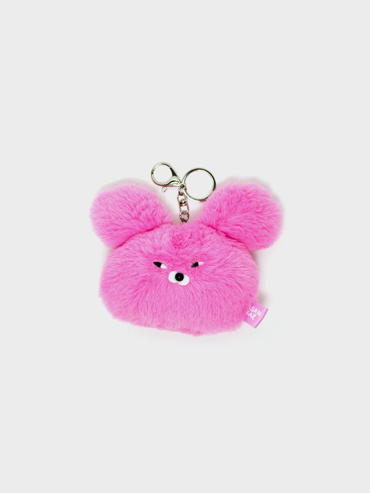 WASABI BEAR KEYRING 단품 [패밀리세일] 와사비베어 얼굴 인형 키링 - 핑사비베어