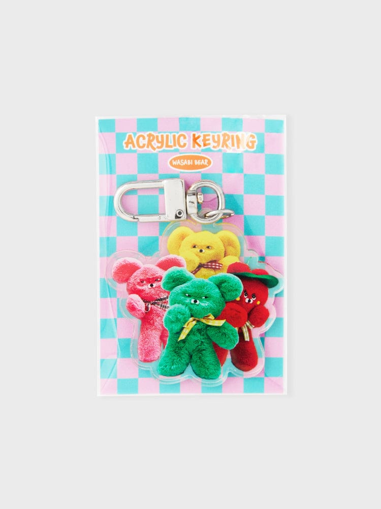 WASABI BEAR KEYRING 단품 와사비베어 아크릴 키링 - 와사비베어프렌즈