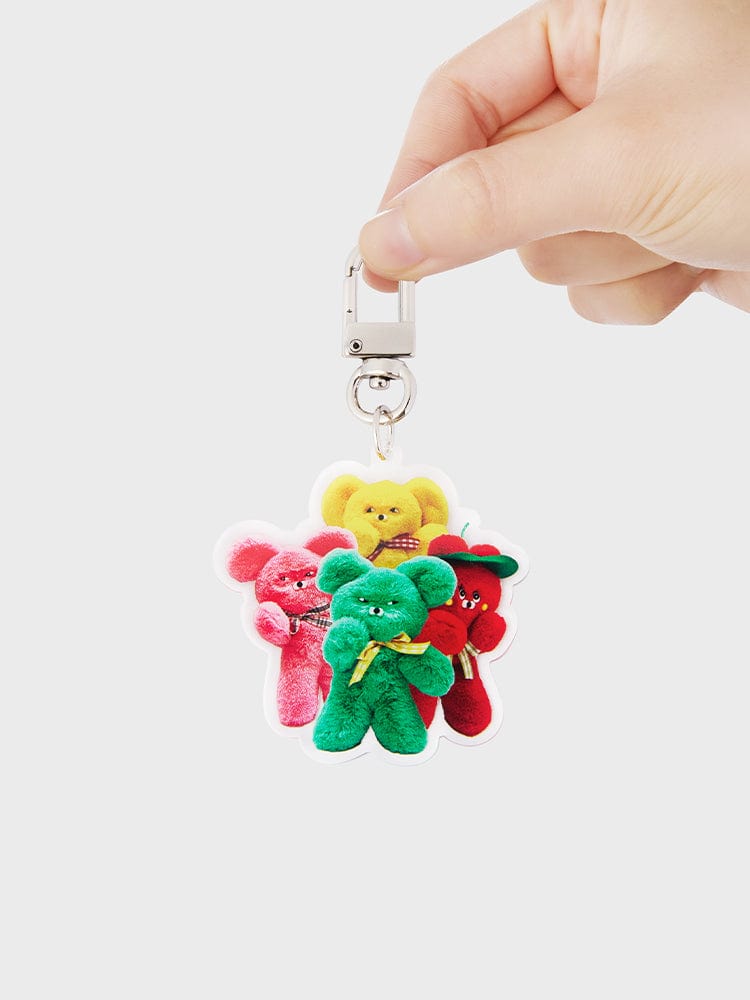 WASABI BEAR KEYRING 단품 와사비베어 아크릴 키링 - 와사비베어프렌즈