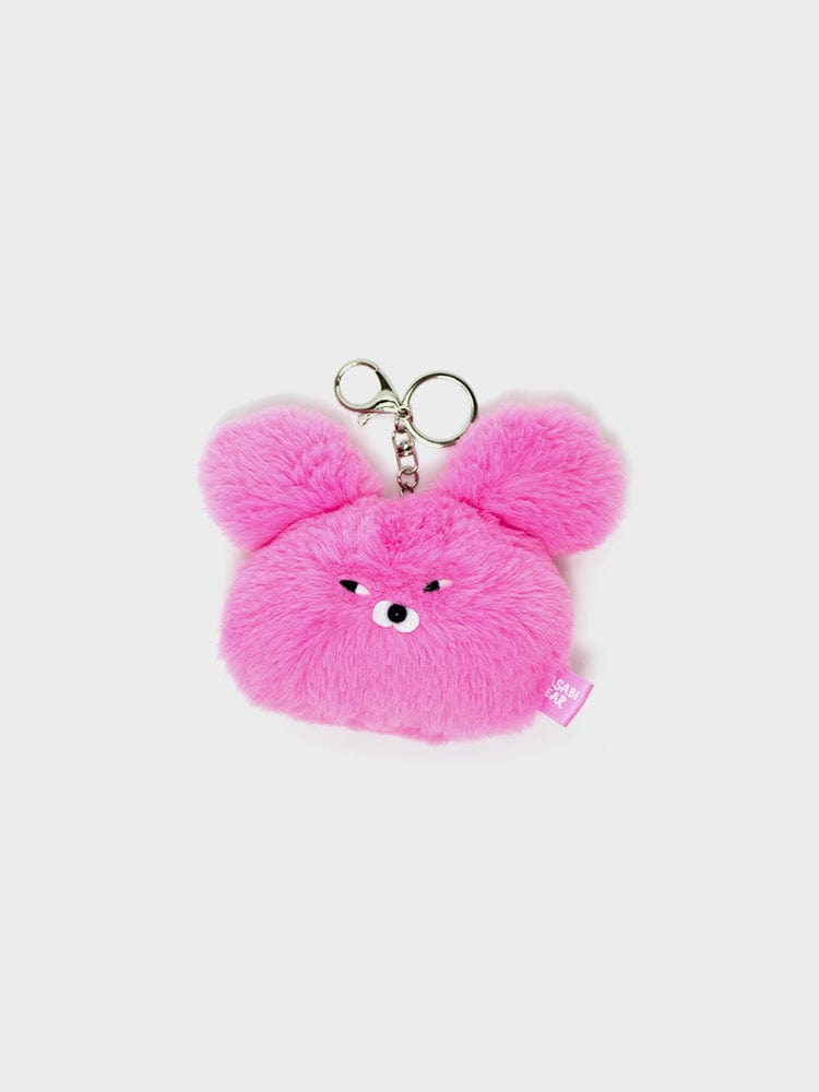 WASABI BEAR KEYRING 단품 와사비베어 얼굴 인형 키링 - 핑사비베어