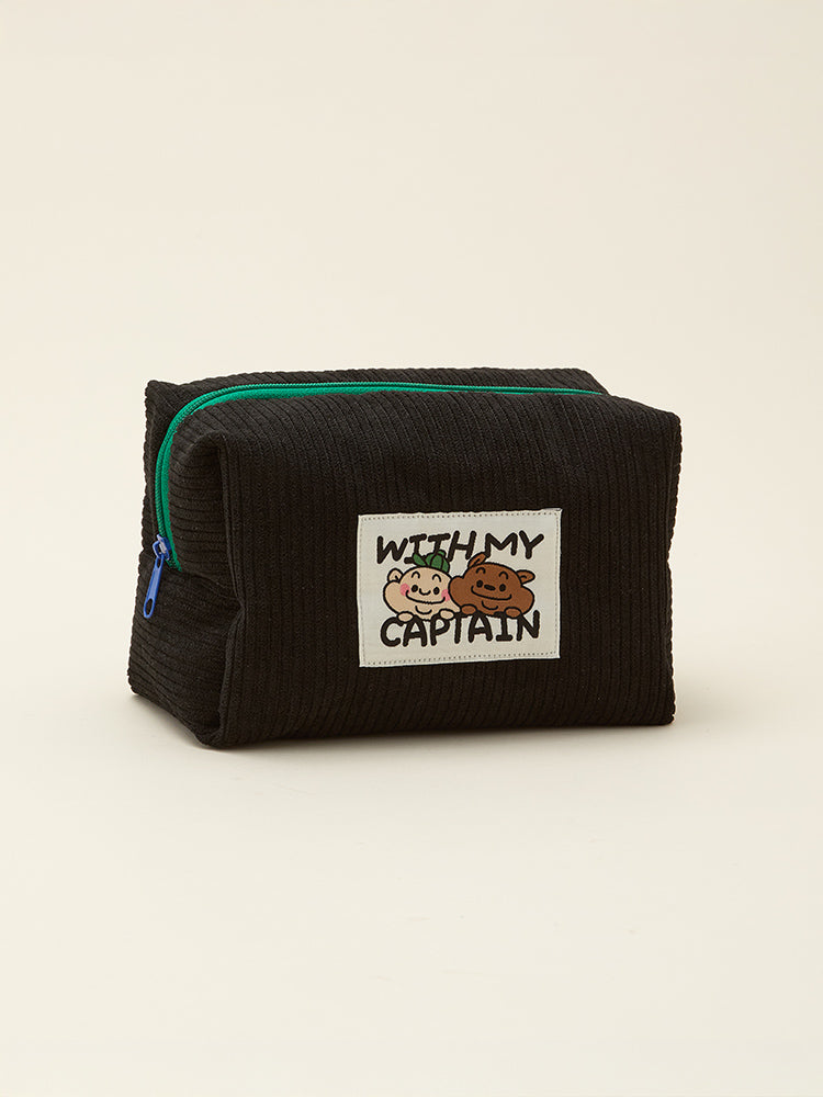 WITH MY CAPTAIN POUCH_ 블랙 위드마이캡틴 사각 파우치