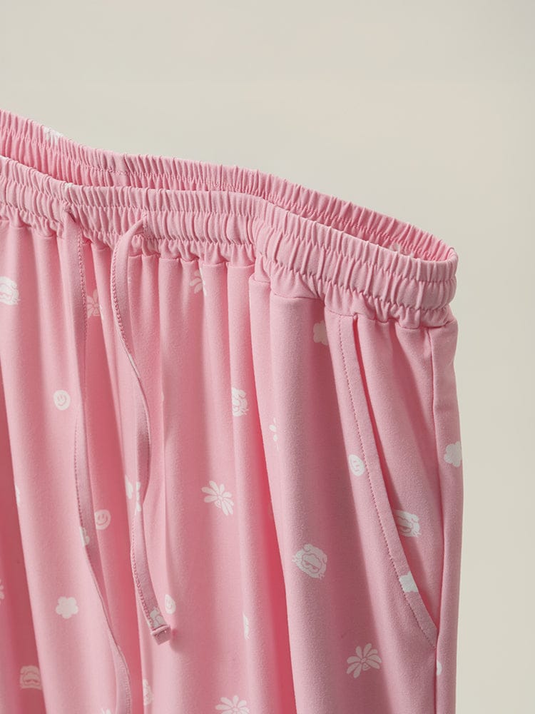 ZO&FRIENDS APPAREL_ ZO&FRIENDS ZOA LUCKY SHOP 핑크 파자마 세트