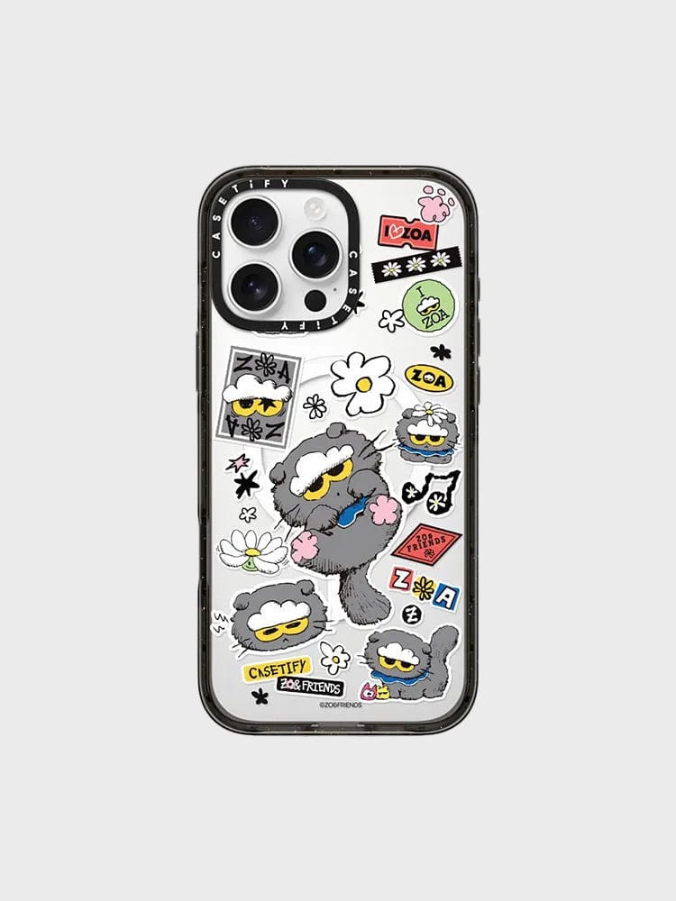 ZO&FRIENDS ELECTRONICS_ iPhone 16 Pro Max [1월 중 재입고 예정] ZO&FRIENDS X CASETiFY ZOA 스티커 케이스 (iPhone 16 Pro Max)