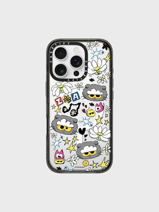 ZO&FRIENDS ELECTRONICS_ iPhone 16 Pro ZO&FRIENDS X CASETiFY 스티커 케이스 (iPhone 16 Pro)