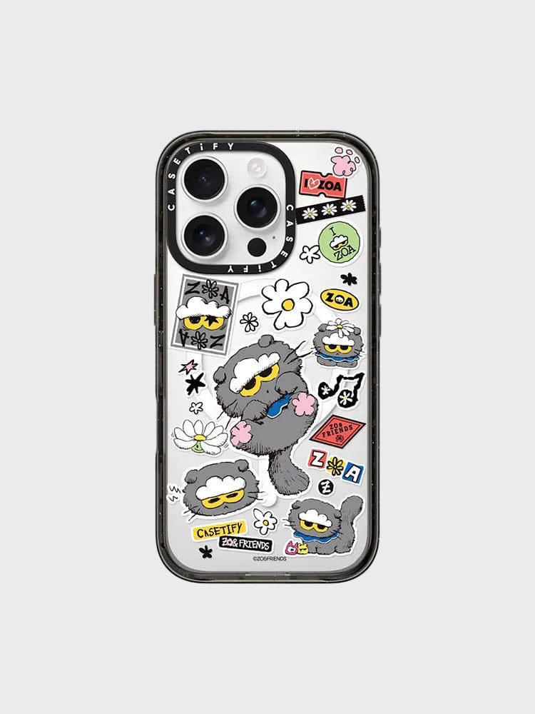 ZO&FRIENDS ELECTRONICS_ iPhone 16 Pro ZO&FRIENDS X CASETiFY ZOA 스티커 케이스 (iPhone 16 Pro)