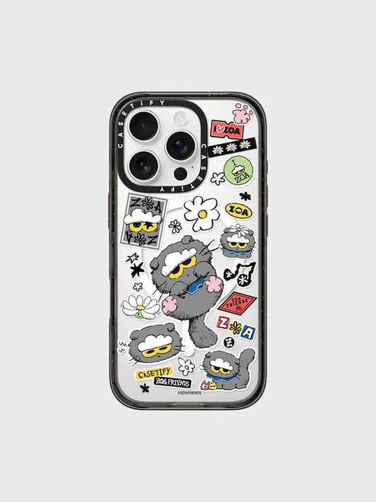 ZO&FRIENDS ELECTRONICS_ iPhone 16 Pro ZO&FRIENDS X CASETiFY ZOA 스티커 케이스 (iPhone 16 Pro)